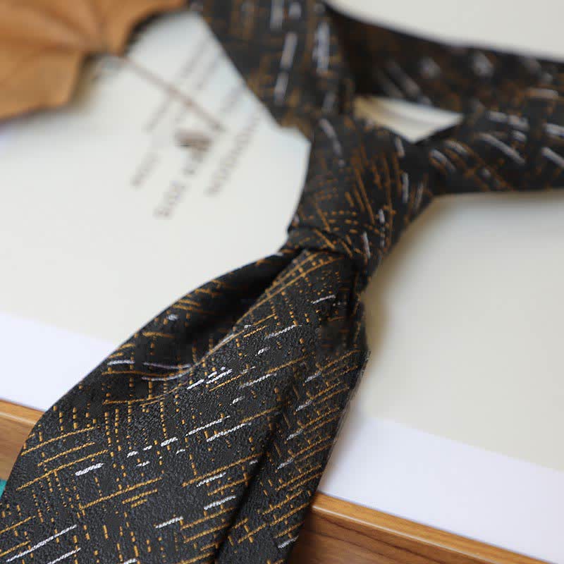 Krawatte der Serie 'Coffee Colors' mit Streifen und Paisley-Muster für Herren - Stil #16 - image 19