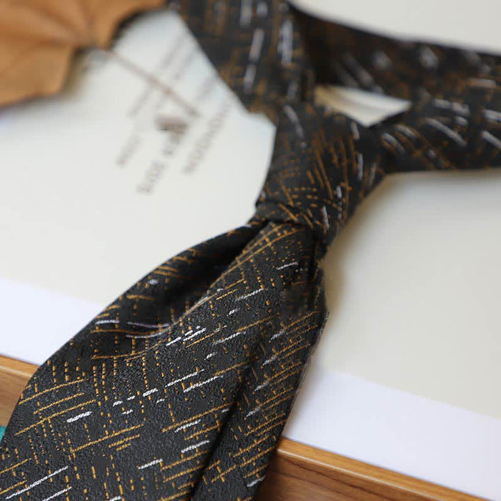 Krawatte der Serie 'Coffee Colors' mit Streifen und Paisley-Muster für Herren - Stil #16 - image 19