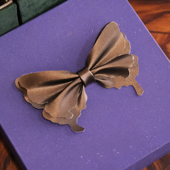 Herren Schmetterlings Fliege aus vegetabil gegerbtem Leder