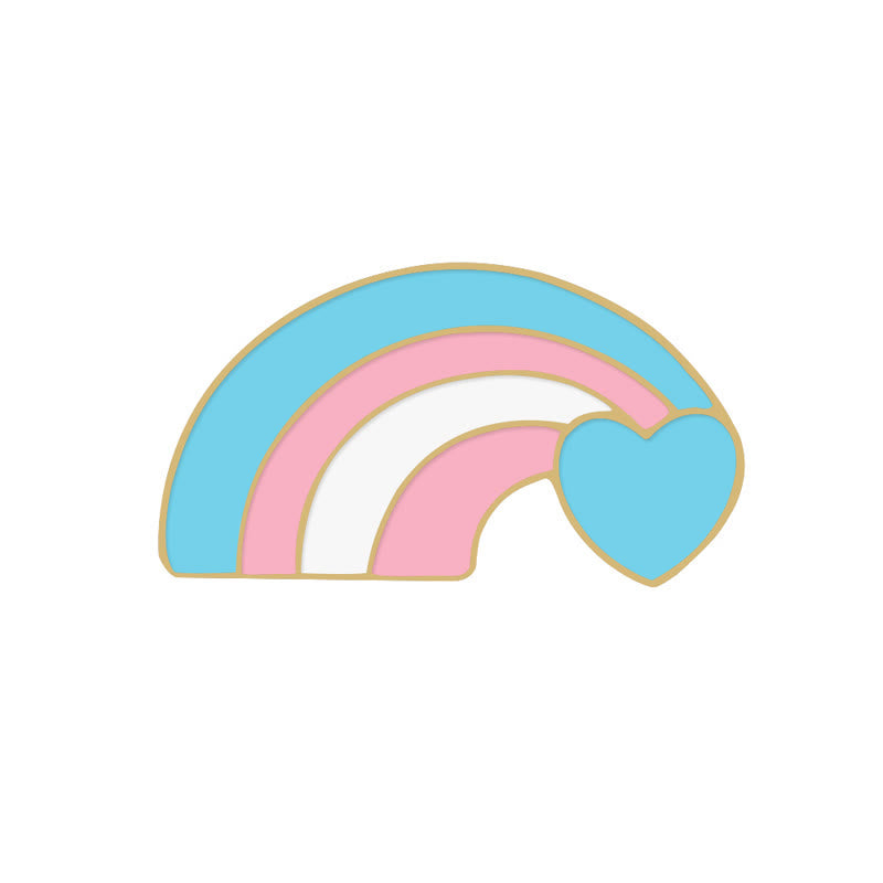 6Stk. Pride Day Pink & Blue Rainbow Flag Brosche