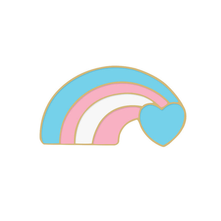 6Stk. Pride Day Pink & Blue Rainbow Flag Brosche