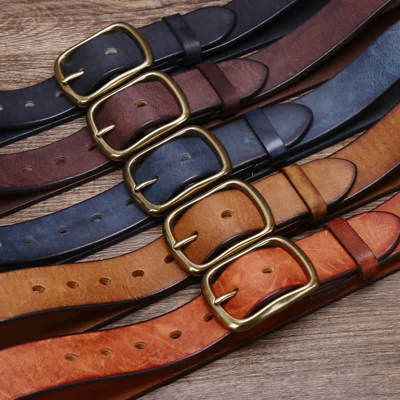 Verdickter Vintage-Gürtel aus reinem Rindsleder für Herren