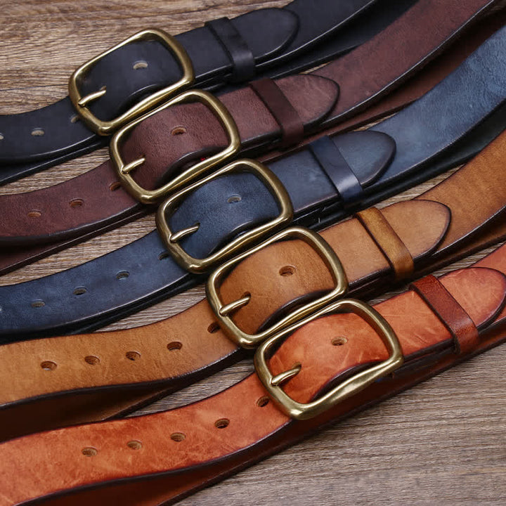 Verdickter Vintage-Gürtel aus reinem Rindsleder für Herren