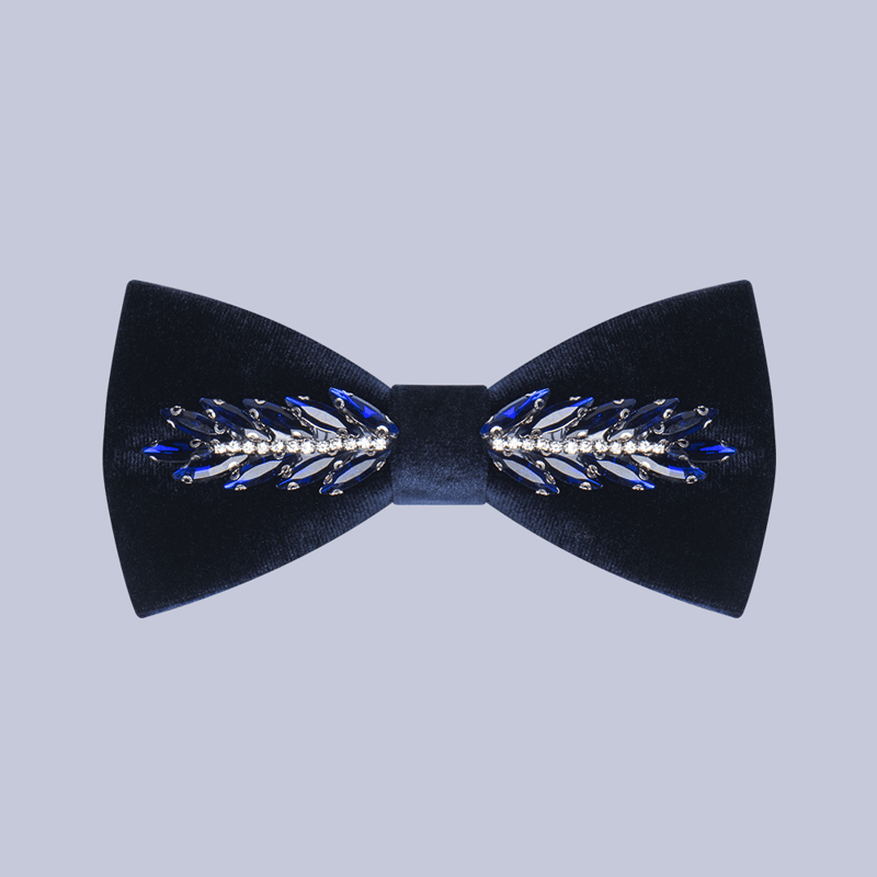 Herren Witty Crystal Samt Fliege