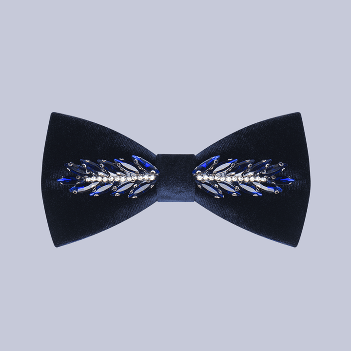 Herren Witty Crystal Samt Fliege