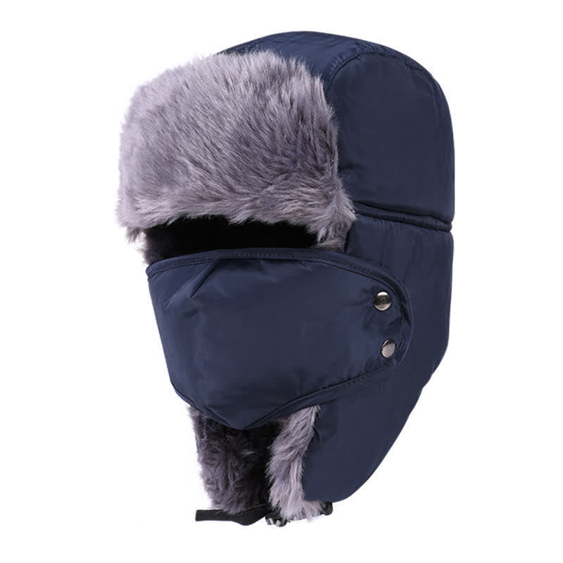 2-teiliger Satz Bergsteigergesichtsmaske und Trapperhut