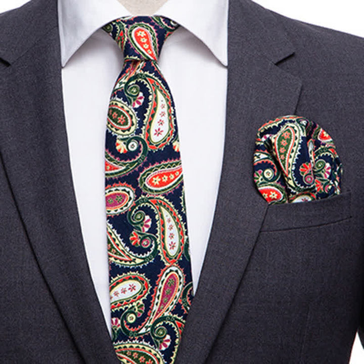 2er Set Exotische Paisley-Krawatten für Herren