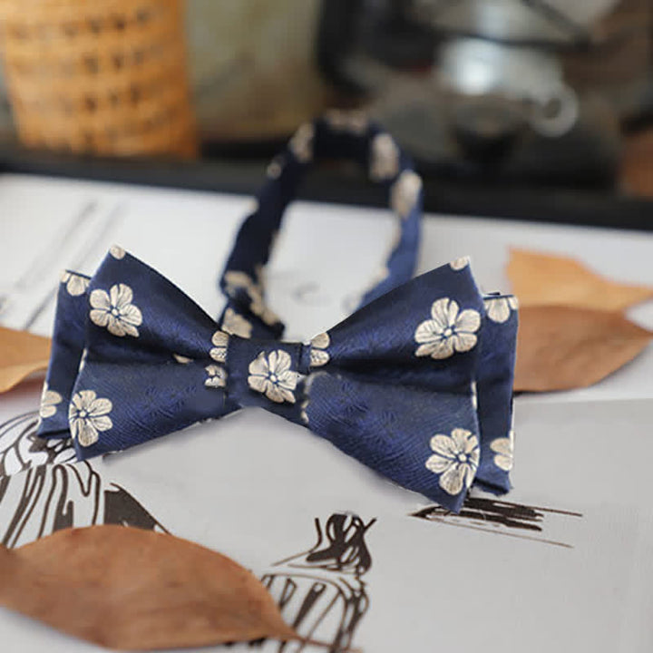 Retro Blumenblätter Fliege für Herren