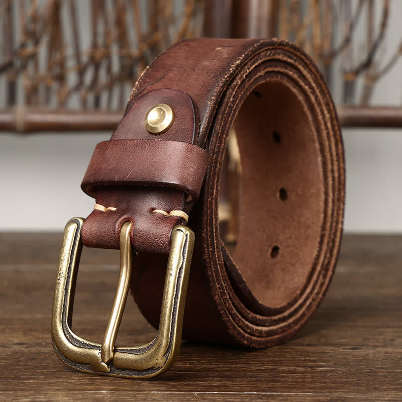 Herren-Gürtel mit geschnitztem Schiffsanker-Design