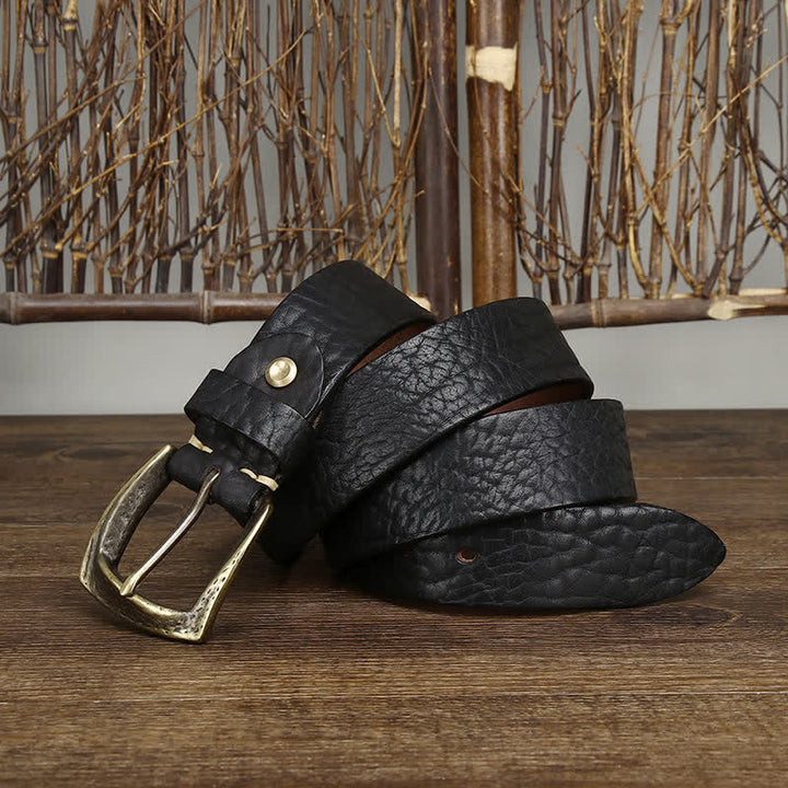 Herren-Retro-Ledergürtel mit Yak-Haut-Muster