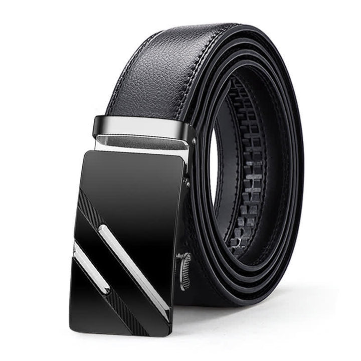 Luxuriöser geprägter automatischer Schnallengürtel für Herren aus Leder - Stil Nr. 1 - Silber - 46 - image 8