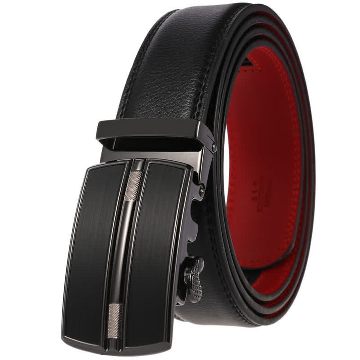 Schlichter Herrengürtel aus hohlem Leder mit automatischer Schnalle - Schwarz #7 - 46 - image 19