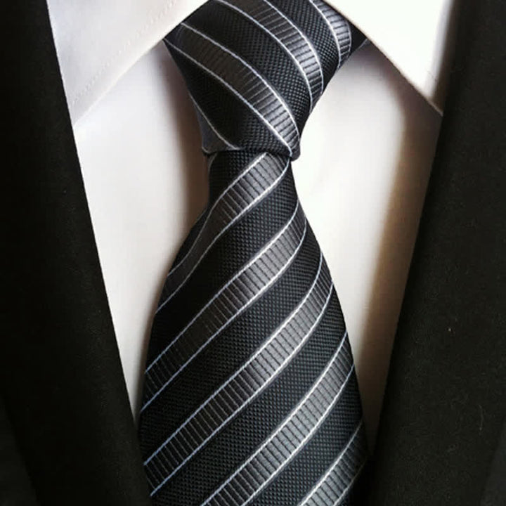 Herren Preppy Urban gestreifte Krawatte