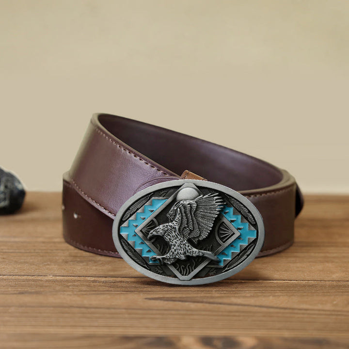 DIY Herrengürtel mit Emaille Adler-Schnalle