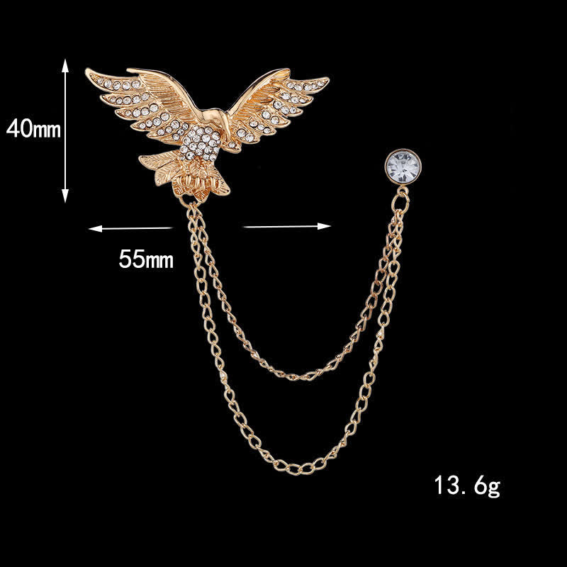 Herren Fliegende Adler-Kettenbrosche