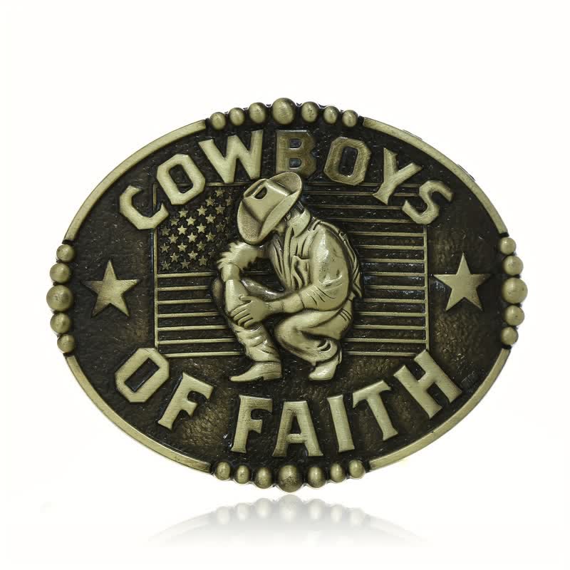 Herren DIY Cowboys Of Faith Schnalle Ledergürtel