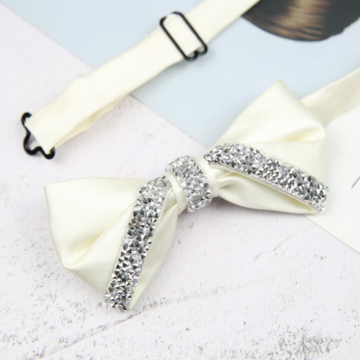 Glitzernde Herren-Fliege mit Strasssteinen für Hochzeiten