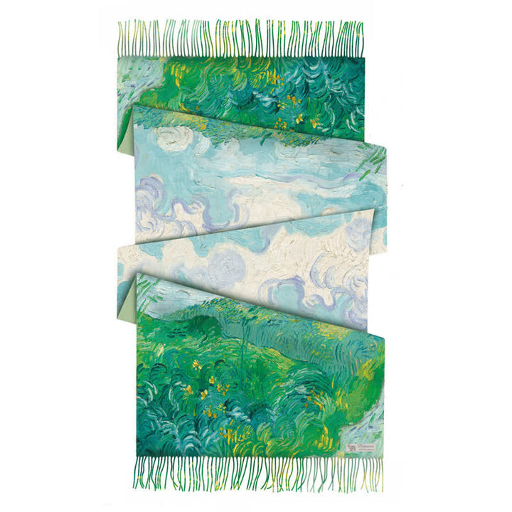 Van Gogh Grüne Weizenfelder Warmer Schal für Frauen