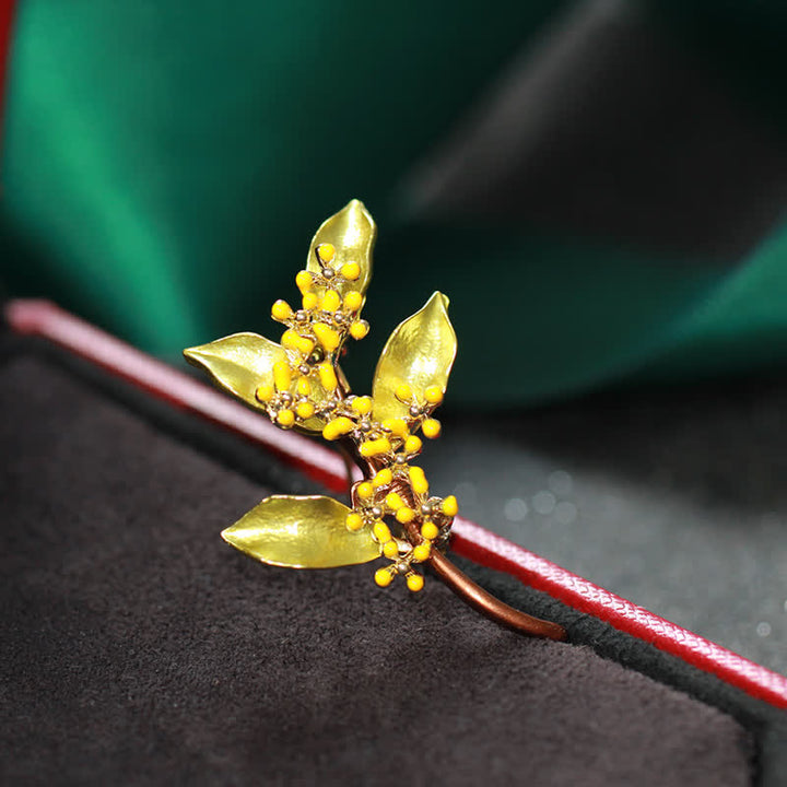 Fragrans Blätter Zweig Brosche für Frauen