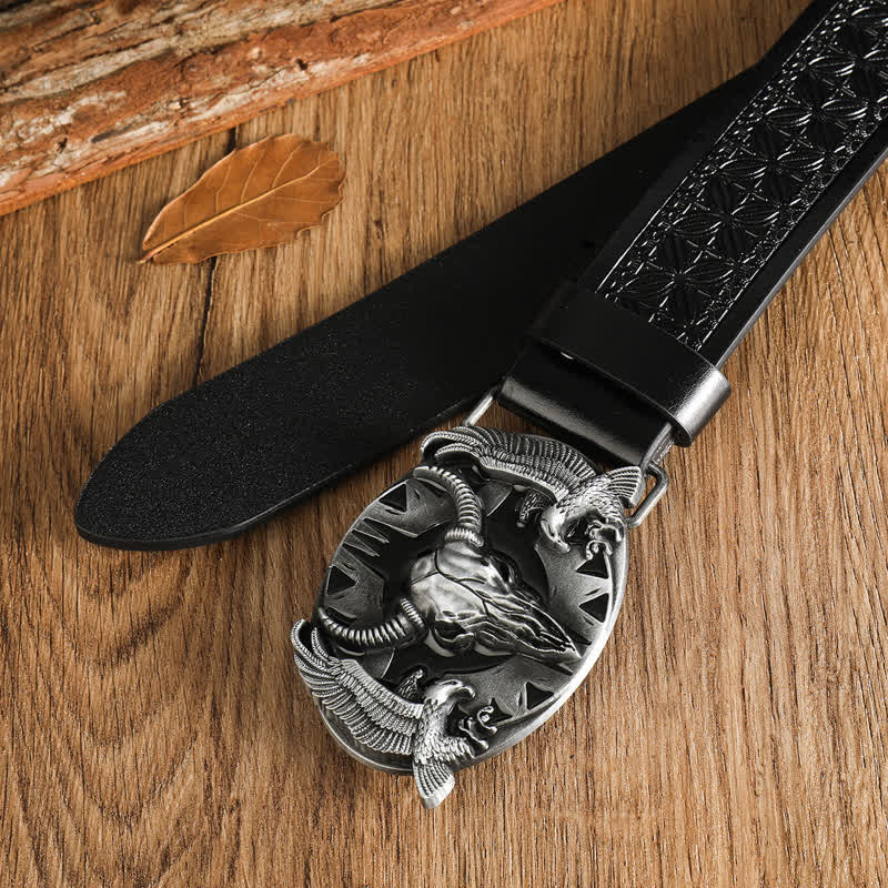Herren Vintage Bull &amp; Dual Eagles Ledergürtel