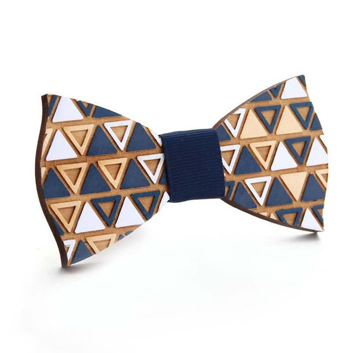 Holzfliege mit Puzzle-Muster für Herren