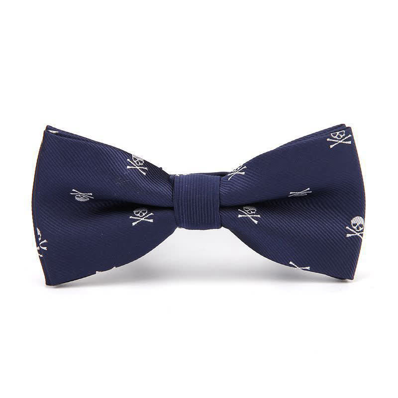 Herren Halloween Skelett Kreuzknochen Fliege