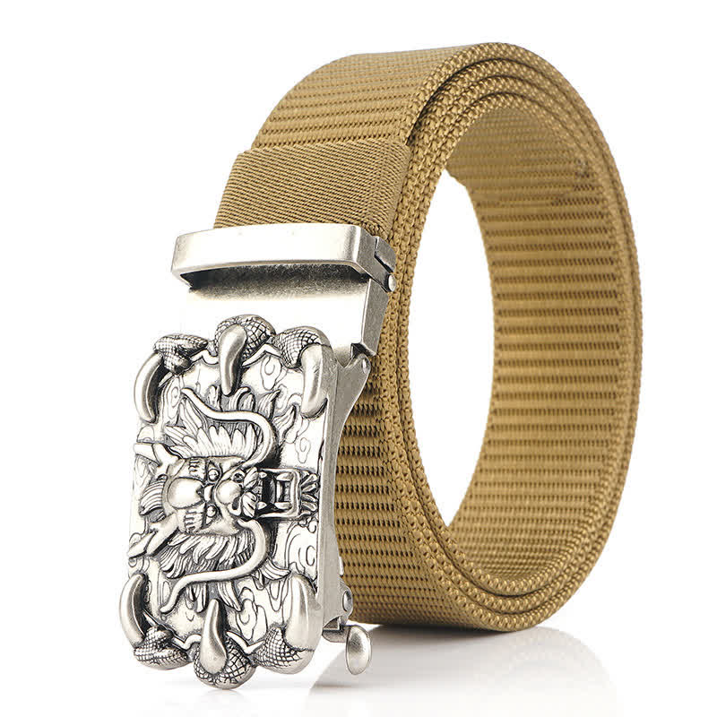 Herren Freizeit Nylon Gürtel mit Drachen Dekor