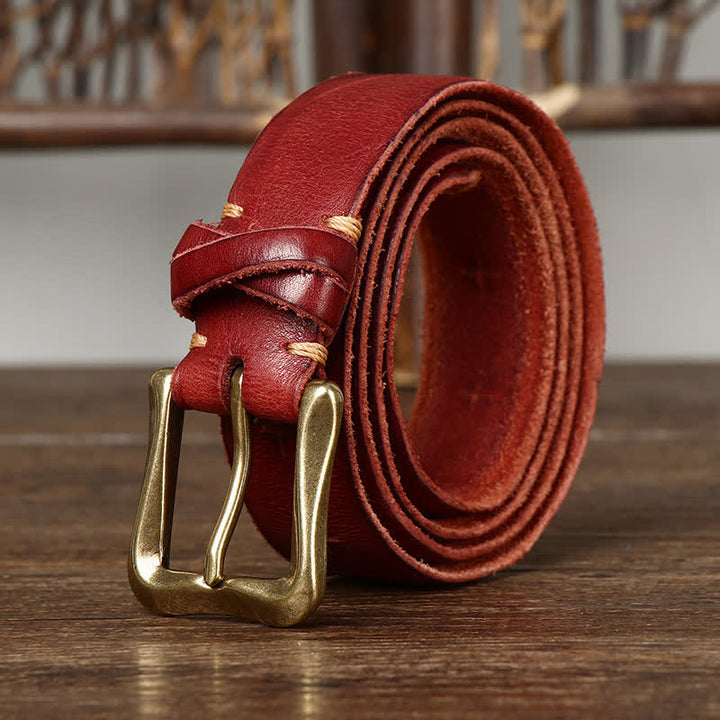 Vintage Ledergürtel für Herren mit Schnitzerei
