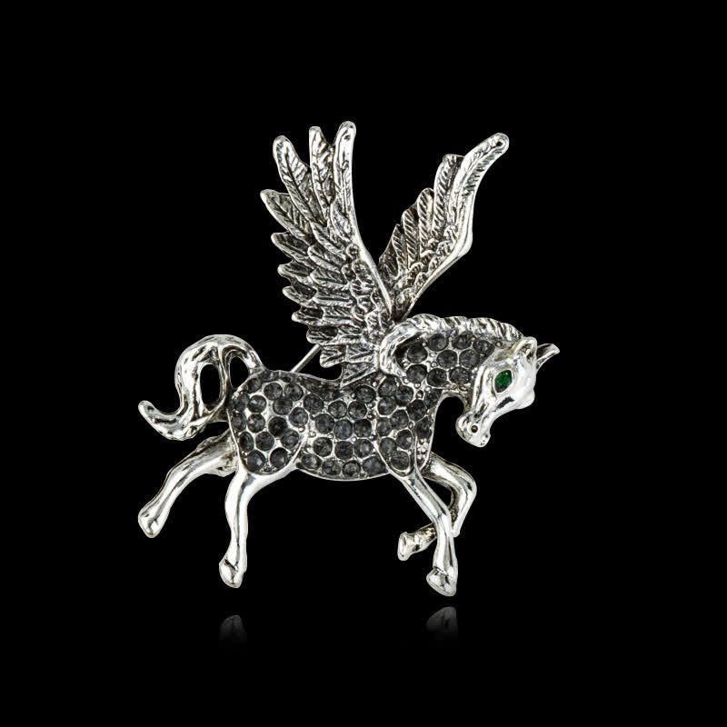 Herren Vintage Pegasus-Flügel Brosche