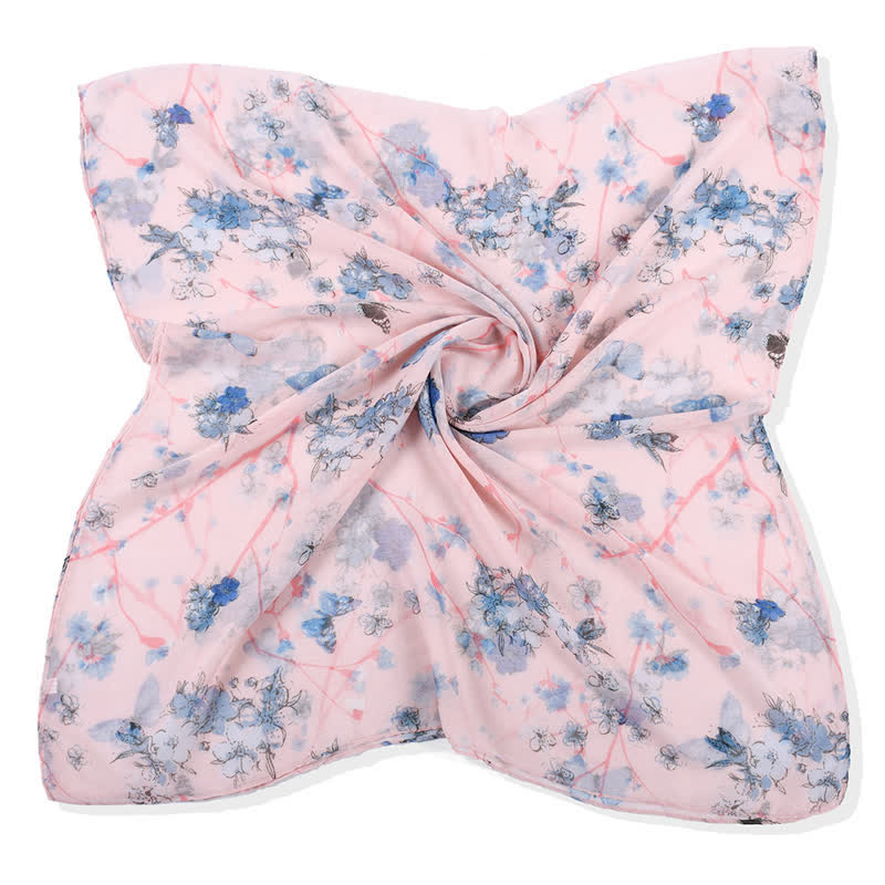 Eleganter, lebhafter Damen-Wickelschal mit Blumenmuster