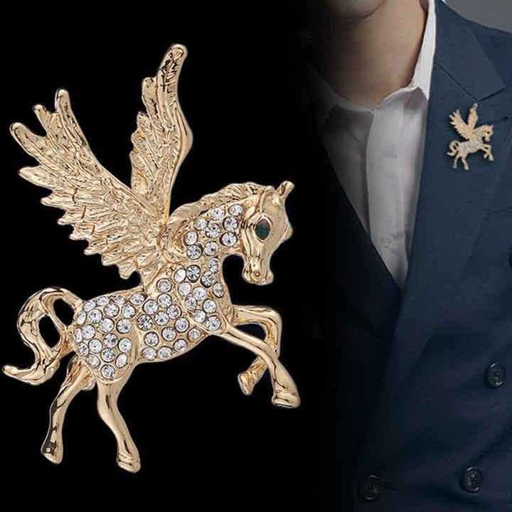 Herren Vintage Pegasus-Flügel Brosche