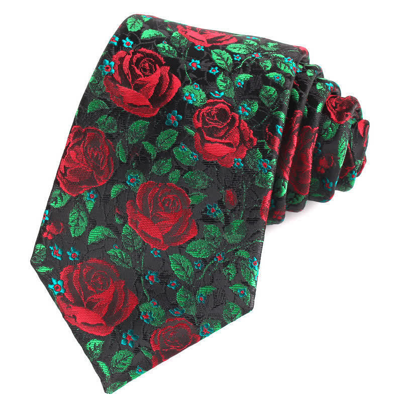 Elegante Krawatte für Männer mit Rosenblättern