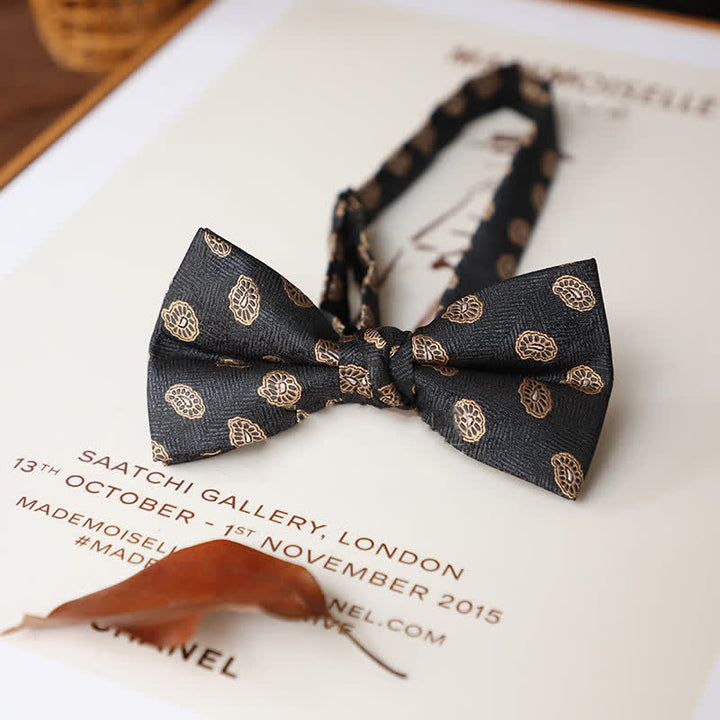 Herren Zarte Vintage Einfarbige Fliege