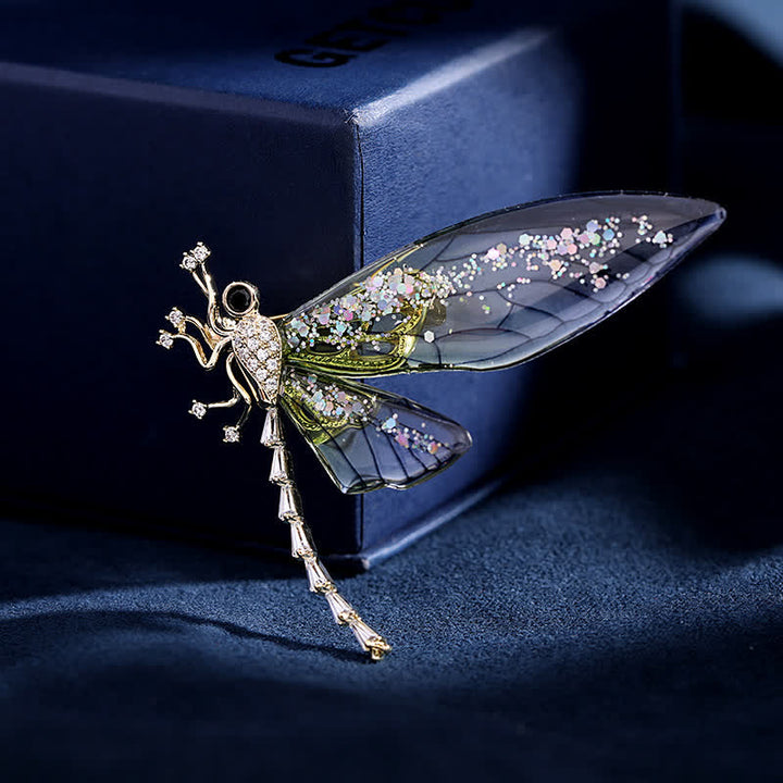 Elegante Insekten-Libellenbrosche für Frauen