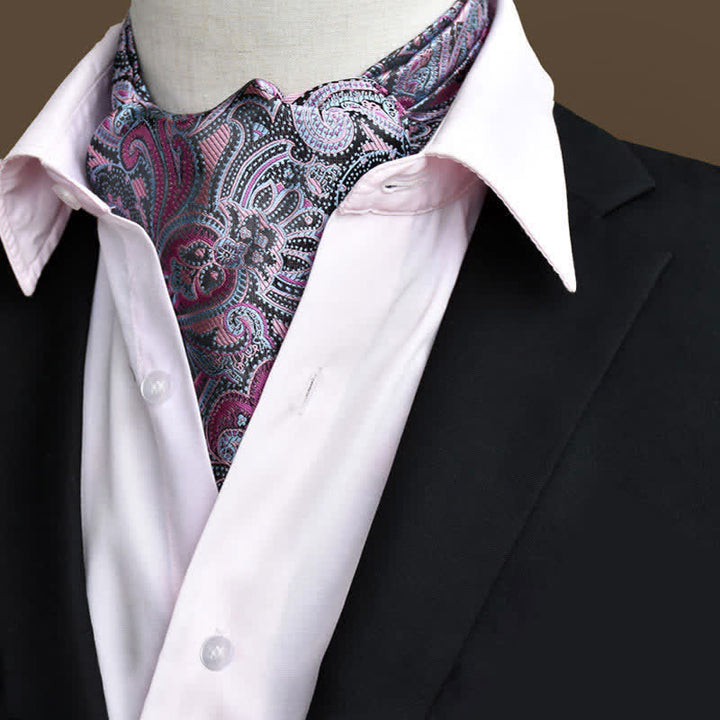 Dunkelmagenta Freizeit Prom Herren Floral Ascot Paisley Krawatte