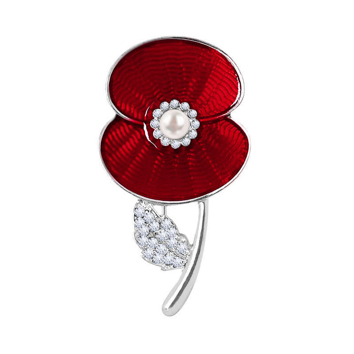 Frauen-Gedenktag-Mohnblumen-Brosche