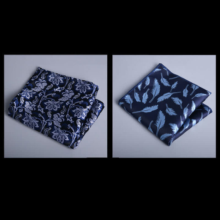 8er Pack Marineblau Blätter Blumen Vogue Krawatten Fliegen Geschenkbox