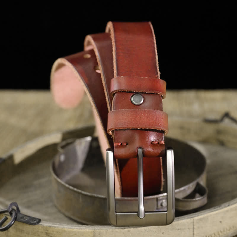 Original personalisierter Ledergürtel für Herren - Braun - 46 - image 8