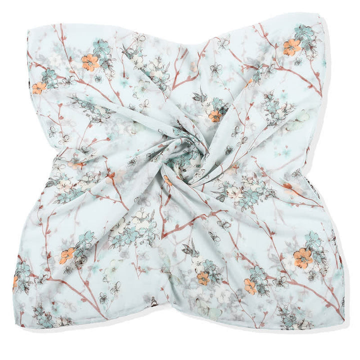 Eleganter, lebhafter Damen-Wickelschal mit Blumenmuster