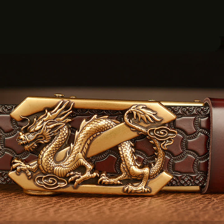 Herrenprägung Retro Dragon Z Letter Ledergürtel