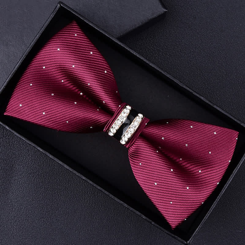 Herren Fliege mit Blumen Paisley, Streifen und Strass