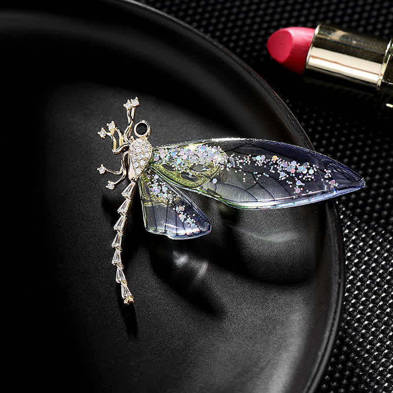 Elegante Insekten-Libellenbrosche für Frauen