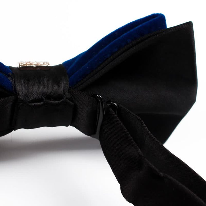 Herren-Samtfliege mit Strass-Patchwork - image 4
