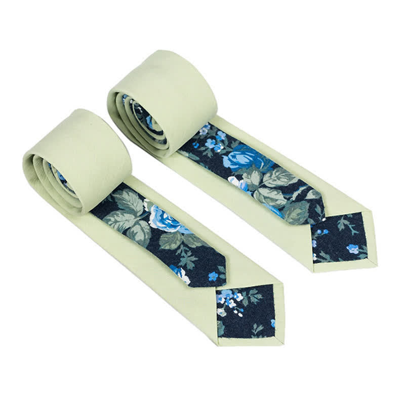 Herren Neuartiger Karo-Blumen-Patchwork-Krawatte