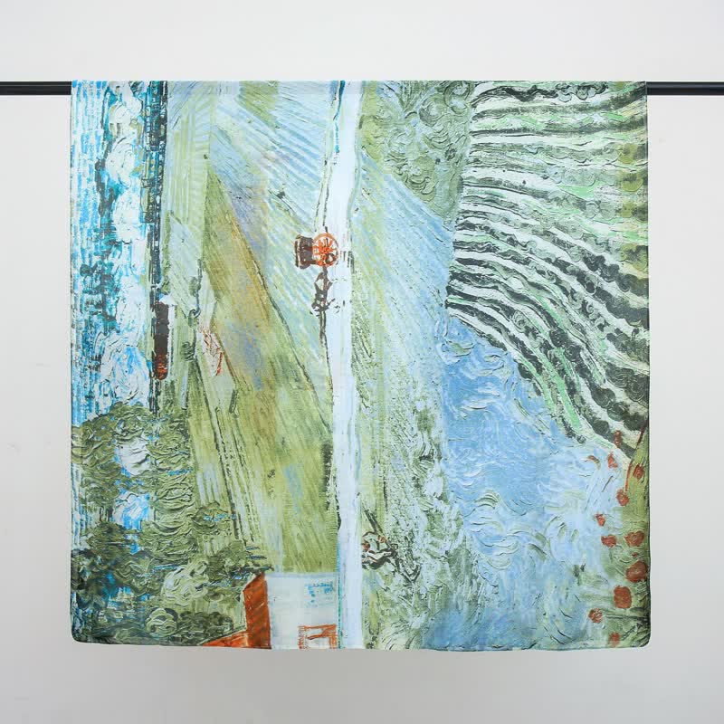 Damen-Ölgemälde-Kunst-Frühlingsschal
