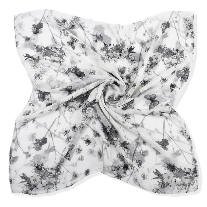 Eleganter, lebhafter Damen-Wickelschal mit Blumenmuster