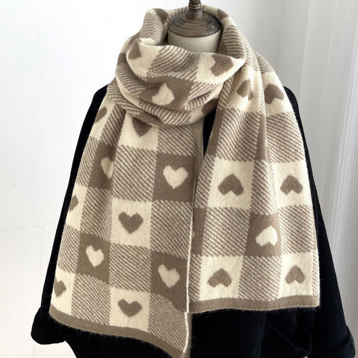 Doppelseitiger Chunky Love Karoschal für Damen