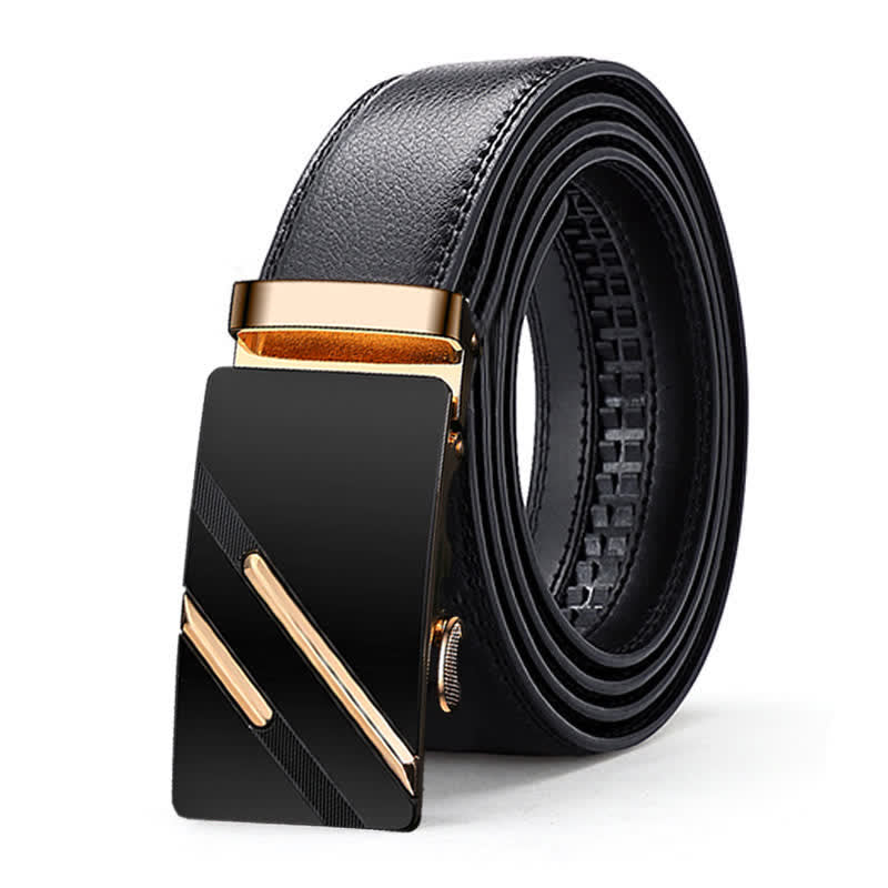 Luxuriöser geprägter automatischer Schnallengürtel für Herren aus Leder - Stil Nr. 1 - Gold - 46 - image 0