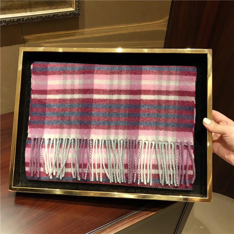 Unisex-Schal aus Lammfell im Edinburgh-Karo-Design, groß und warm - image 15