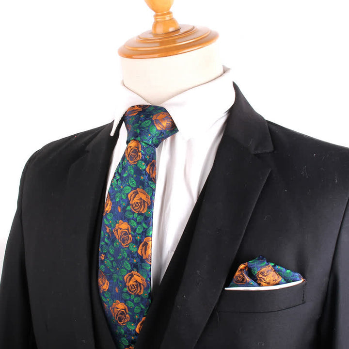 Elegante Krawatte für Männer mit Rosenblättern
